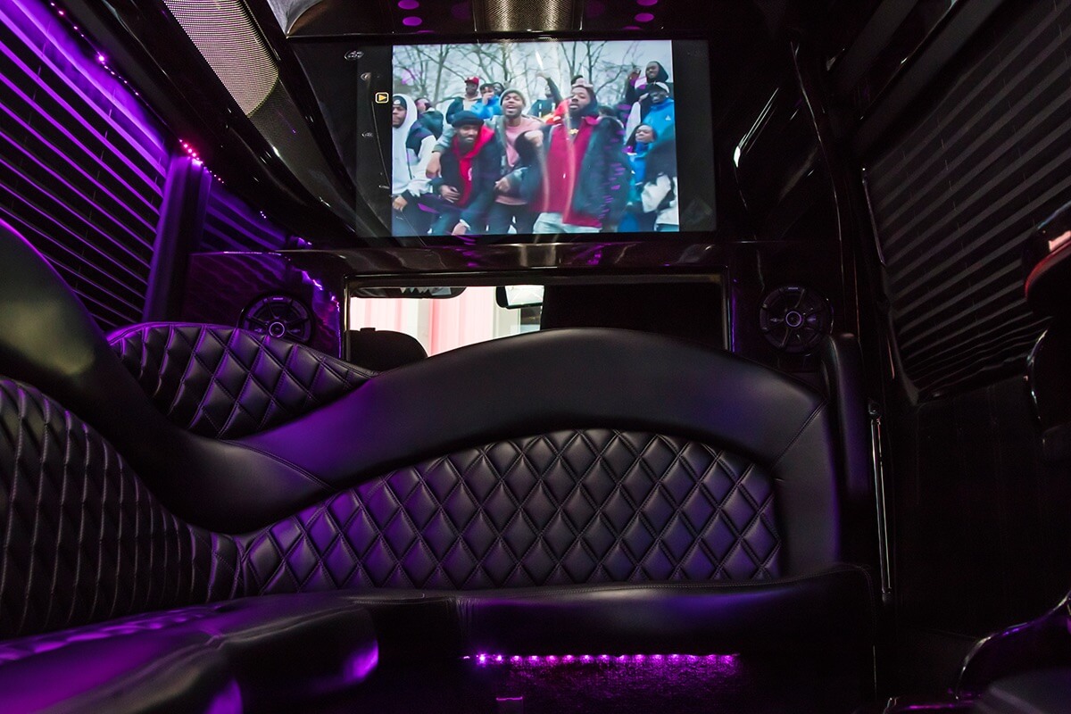 16 Passenger Mercedes Sprinter Party Bus Rental Las Vegas