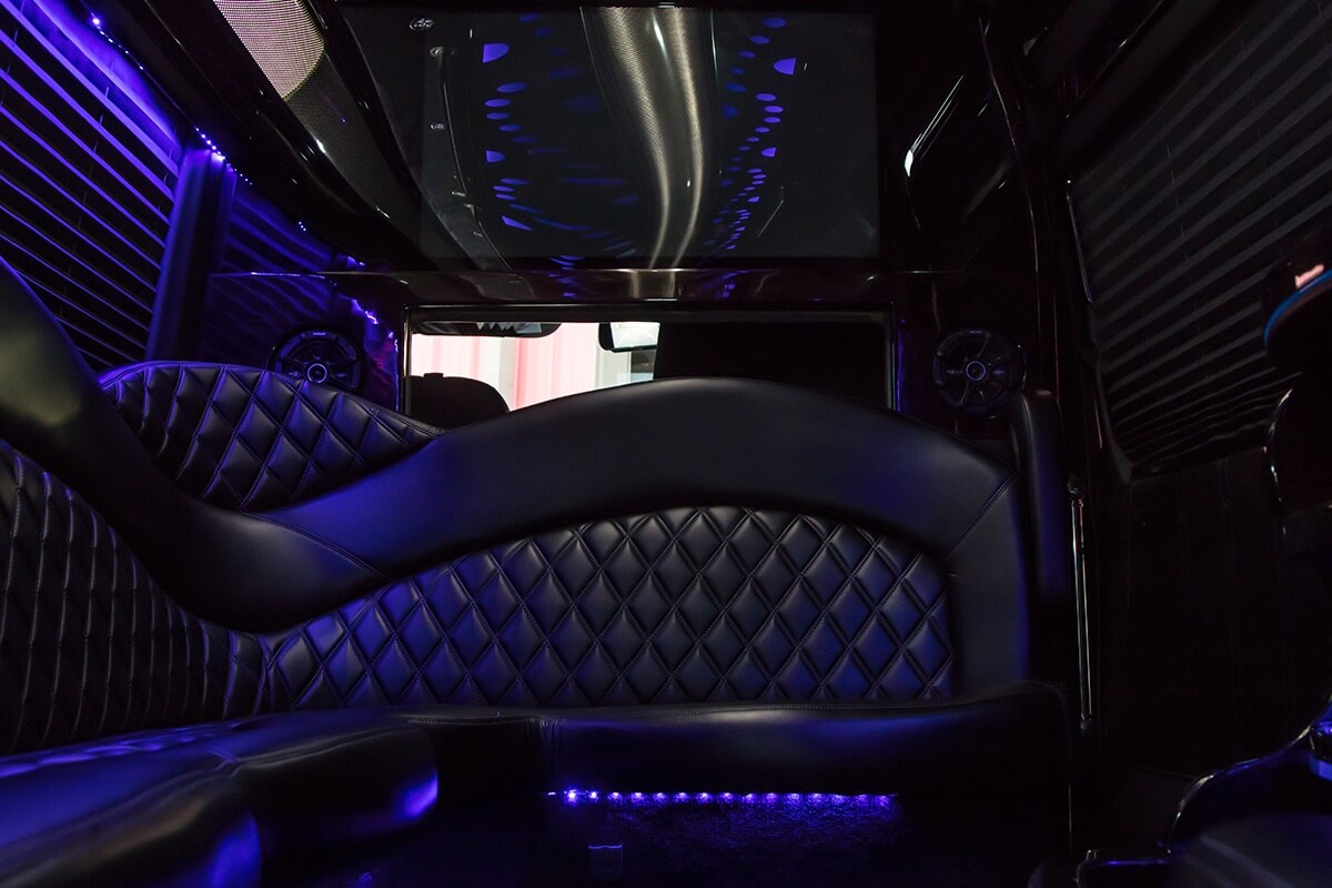 16 Passenger Mercedes Sprinter Party Bus Rental Las Vegas
