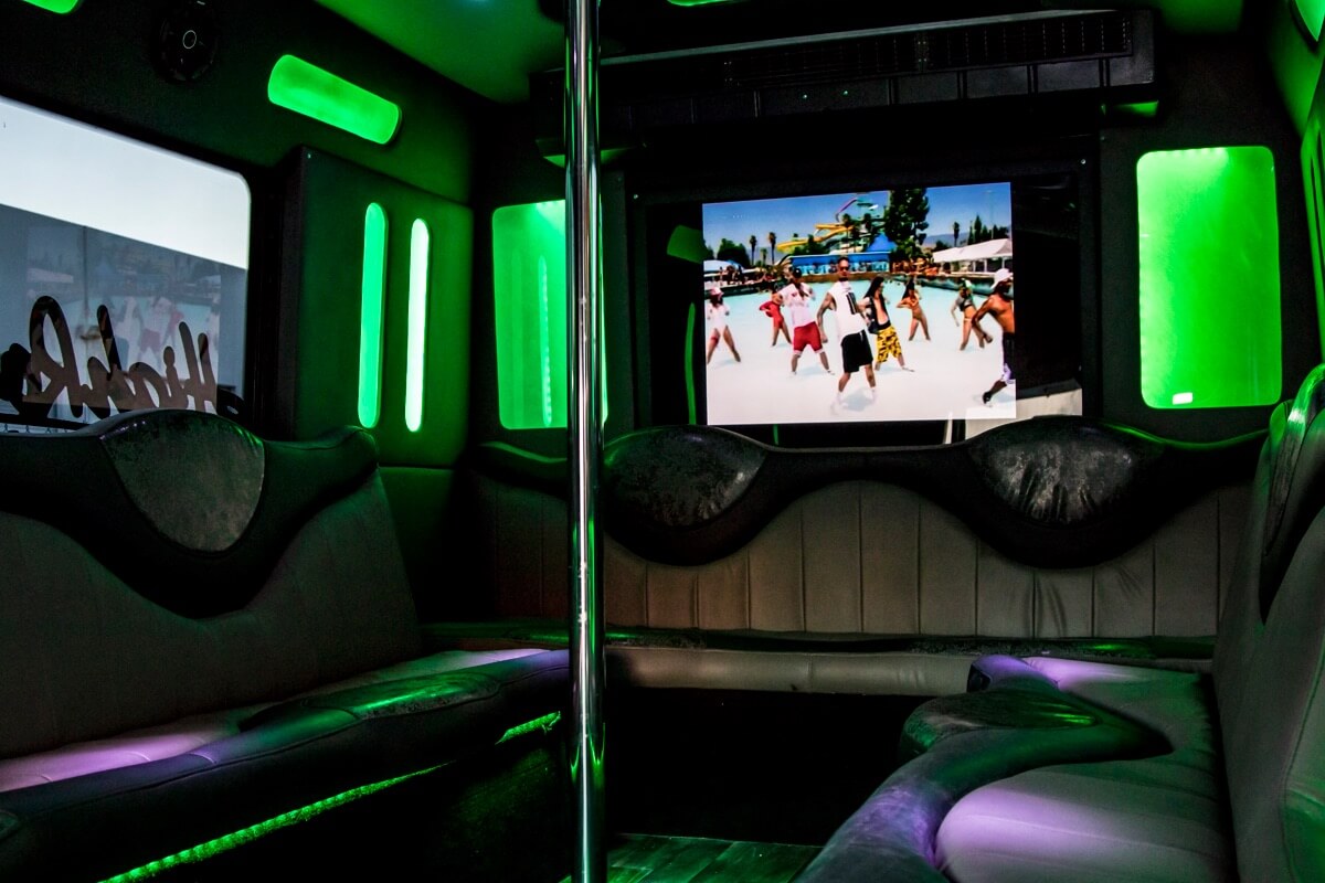 20 Passenger Ford E450 Party Bus Rental Las Vegas 5
