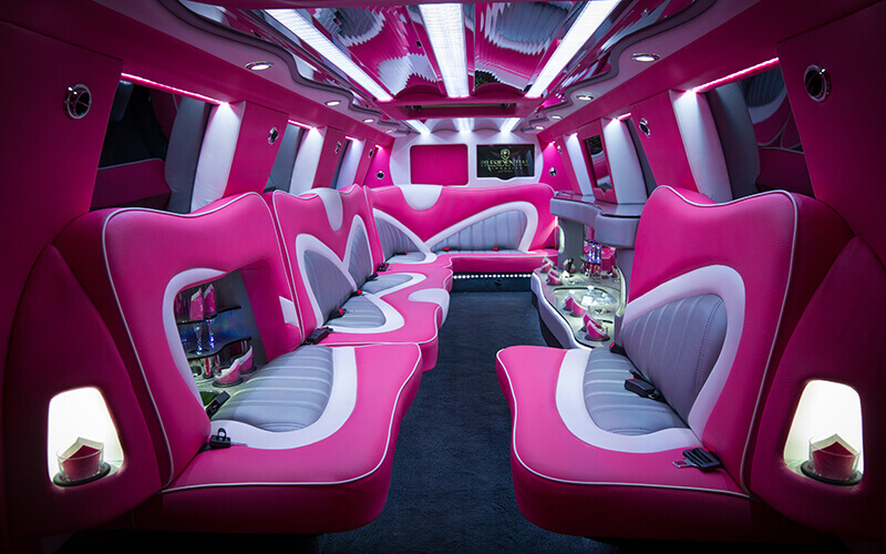 12 Passenger Pink Cadillac Escalade Limo Rental Las Vegas