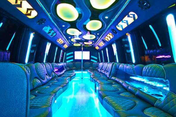 28 Passenger White Party Bus Rental Las Vegas